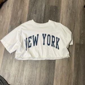 Pacsun Cropped New York T-Shirt One Size